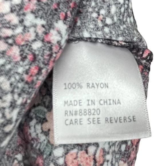 Cynthia Rowley Colorful Floral Flutter Sleeve Blouse Women’s Size Small Career - Picture 7 of 9